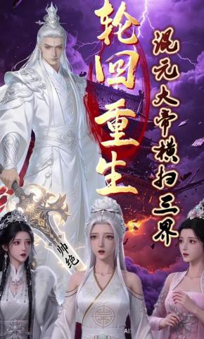 短剧《轮回重生：混元大帝横扫三界》海报