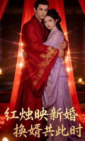 短剧《红烛映新婚换婿共此时》海报