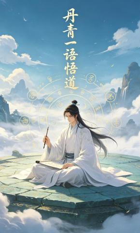 短剧《丹青一语悟道》海报