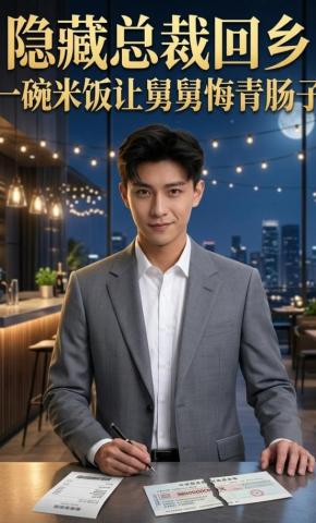 短剧《隐藏总裁回乡，一碗米饭让舅舅悔青肠子》海报