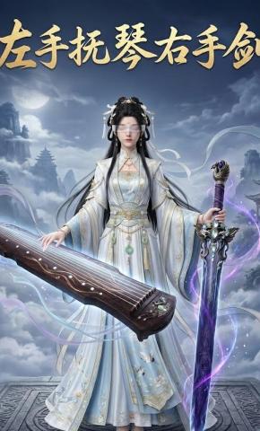 短剧《左手抚琴右手剑》海报