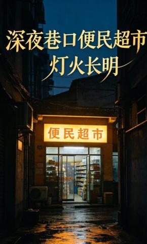 短剧《深夜巷口便民超市，灯火长明》海报