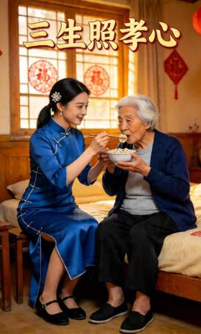短剧《三生照孝心》海报