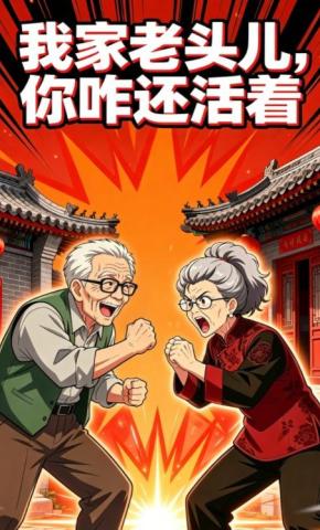 短剧《我家老头儿，你咋还活着》海报
