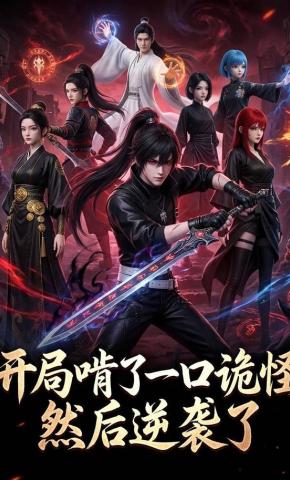 短剧《开局啃了一口诡怪然后逆袭了》海报
