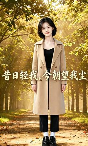 短剧《昔日轻我，今朝望我尘》海报