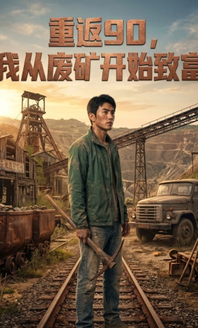 短剧《重返90，我从废矿开始致富》海报
