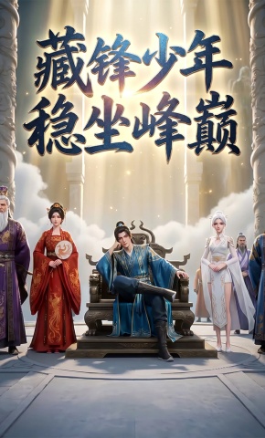 短剧《藏锋少年稳坐峰巅》海报