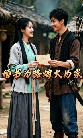 短剧《婚书为路烟火为家》海报