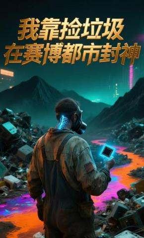 短剧《我靠捡垃圾在赛博都市封神》海报