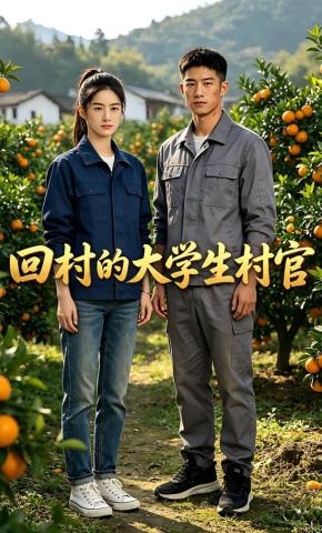 短剧《回村的大学生村官》海报