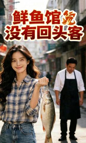 短剧《鲜鱼馆没有回头客》海报