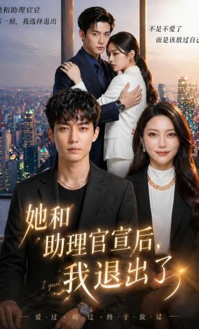短剧《她和助理官宣后，我退出了》海报