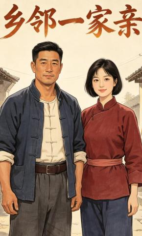 短剧《乡邻一家亲》海报