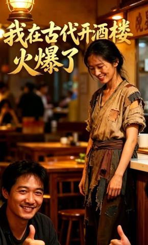 短剧《我在古代开酒楼火爆了》海报