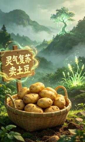 短剧《灵气复苏卖土豆》海报