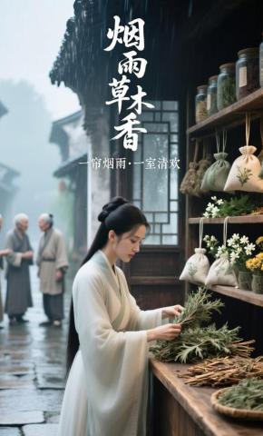 短剧《烟雨草木香3》海报