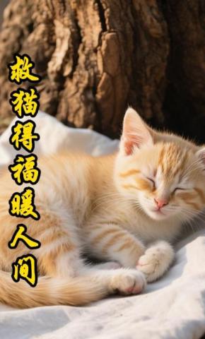 短剧《救猫得福暖人间》海报