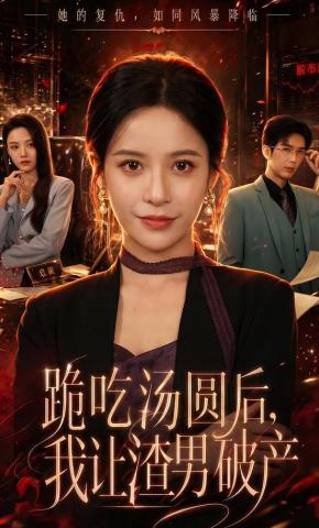 短剧《跪吃汤圆后，我让渣男破产》海报