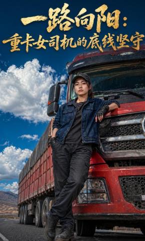 短剧《一路向阳：重卡女司机的底线坚守》海报