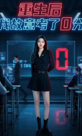 短剧《重生后，我故意考了0分》海报