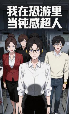 短剧《我在恐游里当钝感超人》海报