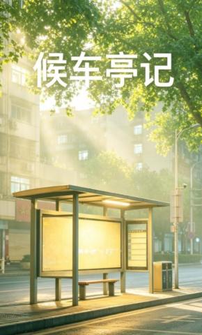 短剧《候车亭记》海报