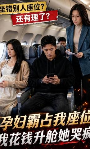 短剧《孕妇霸占我座位，我花钱升舱她哭疯》海报