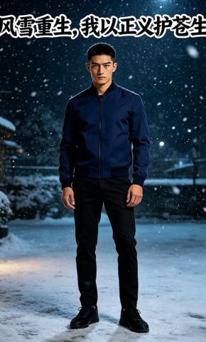 短剧《风雪重生，我以正义护苍生》海报