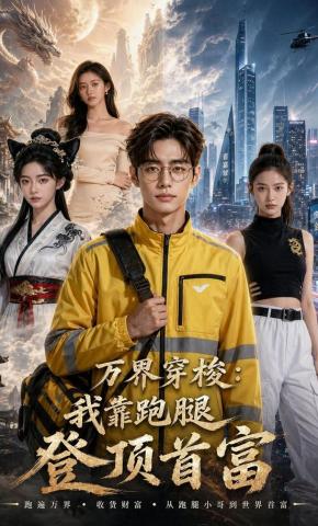 短剧《万界穿梭：我靠跑腿登顶首富》海报