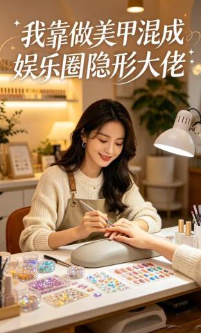 短剧《我靠做美甲混成娱乐圈隐形大佬》海报