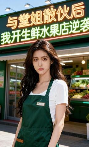 短剧《与堂姐散伙后，我开生鲜水果店逆袭》海报