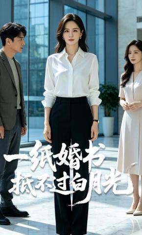 短剧《一纸婚书抵不过白月光》海报