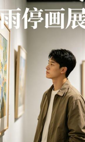 短剧《雨停画展》海报
