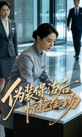 短剧《伪装保洁后惊艳全场》海报