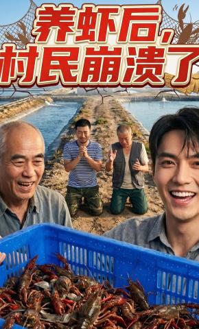 短剧《养虾后村民崩溃了》海报
