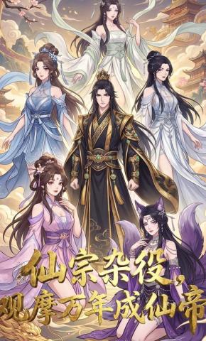 短剧《仙宗杂役，观摩万年成仙帝》海报