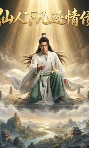 短剧《仙人下凡还情债》海报