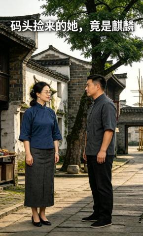短剧《码头捡来的她，竟是麒麟》海报