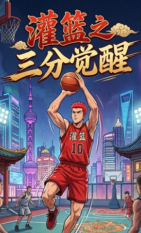 短剧《灌篮之三分觉醒》海报
