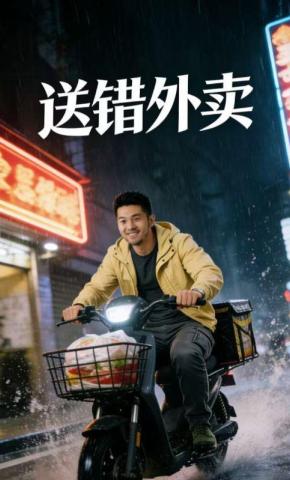 短剧《送错外卖》海报