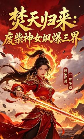短剧《焚天归来：废柴神女飒爆三界》海报