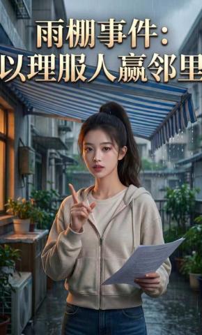 短剧《雨棚事件：以理服人赢邻里》海报