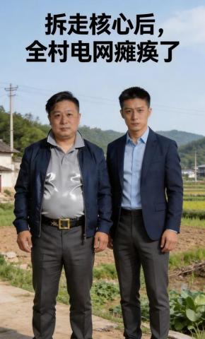 短剧《拆走核心后，全村电网瘫痪了》海报