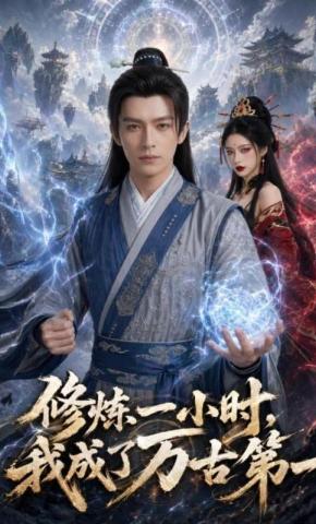 短剧《修炼一小时，我成了万古第一》海报