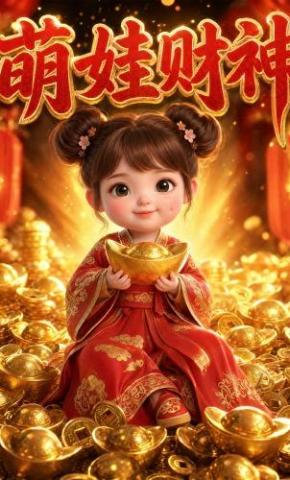 短剧《萌娃财神》海报