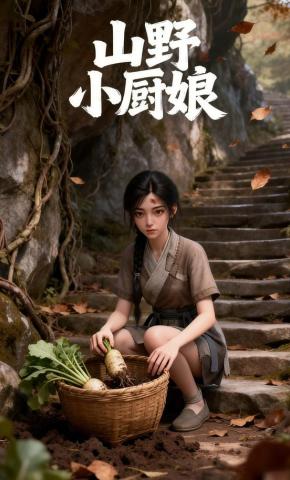 短剧《山野小厨娘》海报