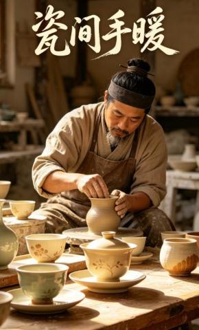 短剧《瓷间手暖》海报