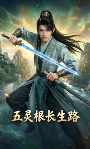 短剧《五灵根长生路！》海报