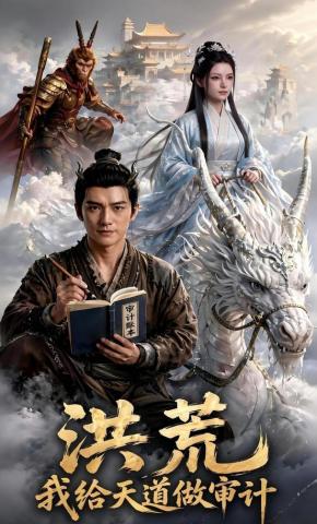 短剧《洪荒，我给天道做审计》海报